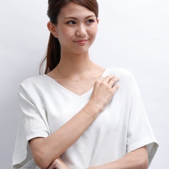 K10YG　フラワーダイヤブレスレット画像