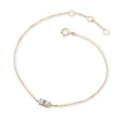 K18YG/WG ツインダイヤブレスレットの画像