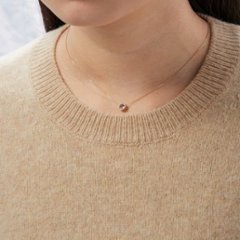 受注生産　K18YGバースデーストーンプレシャスネックレス　12月・タンザナイト画像