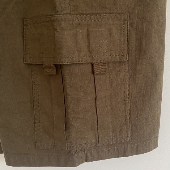 Phatee - HEMP RIPSTOP CARGO SHORTS / OLIVE画像