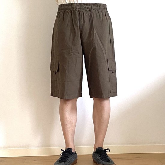 Phatee - HEMP RIPSTOP CARGO SHORTS / OLIVE画像