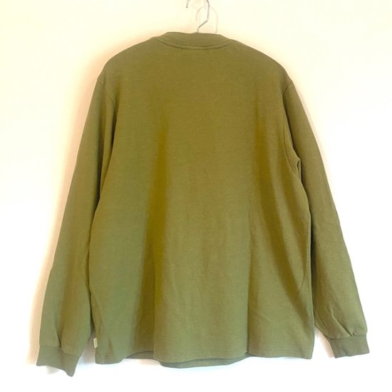 phatee - HEMP POCKET HENLEY L/S TEE / MACCHA画像