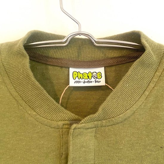 phatee - HEMP POCKET HENLEY L/S TEE / MACCHA画像