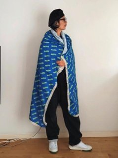 LABORATORY-STOLE HEMP 100% / BLUE LOGO画像