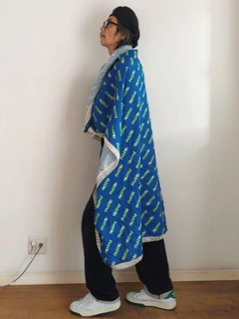 LABORATORY-STOLE HEMP 100% / BLUE LOGO画像