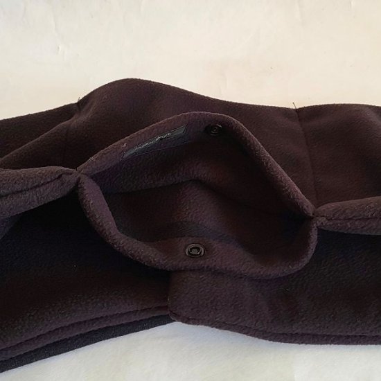 Phatee - LOOP MUFFLER HEMP SWEAT + RECYCLE FLEECE- BLACK画像