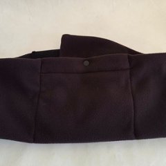 Phatee - LOOP MUFFLER HEMP SWEAT + RECYCLE FLEECE- BLACK画像