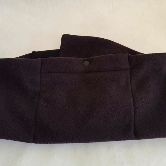 Phatee - LOOP MUFFLER HEMP SWEAT + RECYCLE FLEECE- BLACK画像