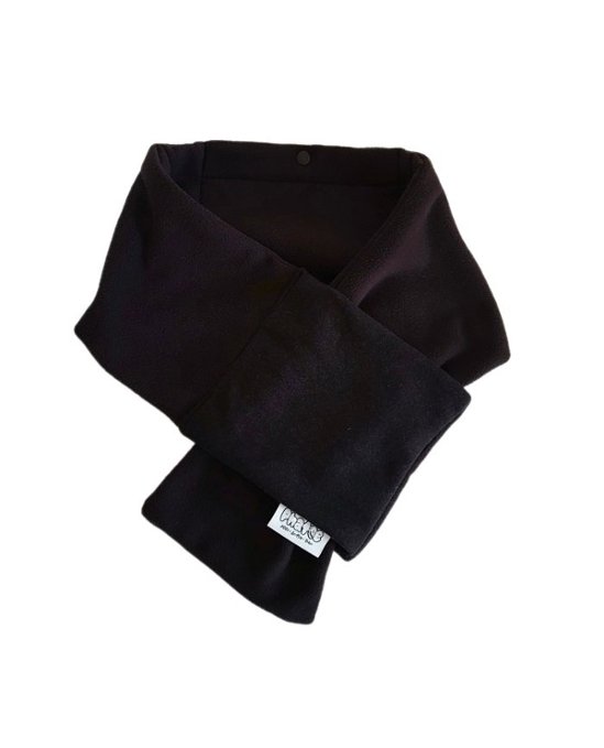 Phatee - LOOP MUFFLER HEMP SWEAT + RECYCLE FLEECE- BLACK画像