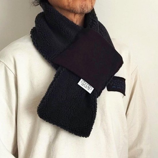 Phatee - LOOP MUFFLER HEMP SWEAT + RECYCLE BOA- CHACOAL画像