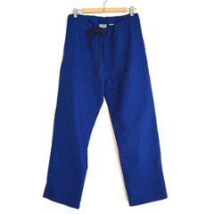 Phatee - hemp/coton plain weave easy long pants / blue (sharing with the CEO)の画像