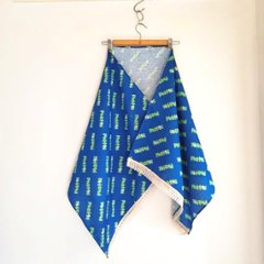 phatee-100% hemp shawl logo / blueの画像