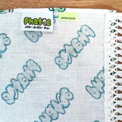 phatee-100% hemp shawl logo / off white画像