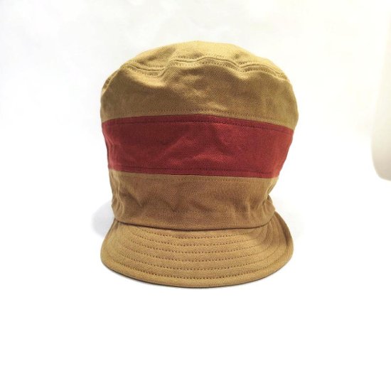 Phatee - NEW CAP HEMP TWILL / BEIGE x BROWN LINE画像