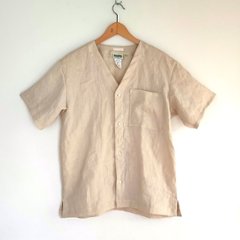 Phatee - 100% hemp plain weave no collar shirts / kinari (sharing with the CEO)の画像
