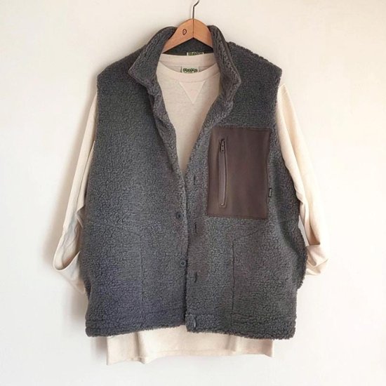 Phatee - NASTA VEST /  GREY BOA FLEECE画像