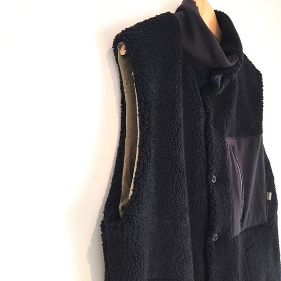 Phatee - NASTA VEST /  BLACK BOA FLEECE画像