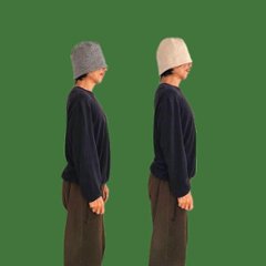 Phatee - LOCKS BEANIE HEMP RIB KNIT/ HEATHER NAVY画像