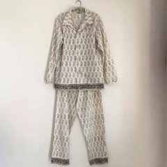 Phatee - 100% INDIAN COTTON HAND-PRINTING PAJAMAS / OFFWHITE (sharing with the CEO)の画像