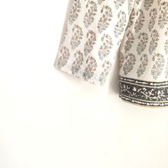 Phatee - 100% INDIAN COTTON HAND-PRINTING PAJAMAS / OFFWHITE (sharing with the CEO)画像