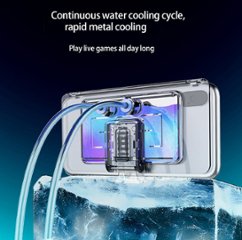 スマホ水冷ユニット 瞬間冷却 ゲーミング 放熱 静音 循環水冷式クーラー iPhone Xperia Galaxy PUBG 荒野行動 Minecraft画像