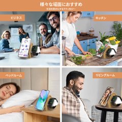 ワイヤレス充電スタンド 3in1 15W 竹製 iPhone15 Watch Airpods 同時3機種充電 無線充電 卓上 配信 iPhone14 13 12 コンパクト Magsafe ナチュラル画像