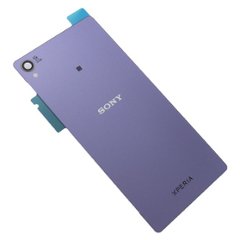 SONY XPERIA Z3 バックパネル パープル 背面ガラスパネルの画像