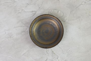 燻金リム皿 12cm（高橋燎）の画像