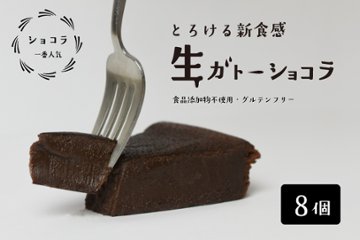 とろける生ガトーショコラ ショコラ味 8個入りお得セット（18cm型、10等分）【ソボクニシフォン】の画像