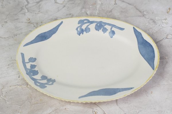 染付オーバル皿（スズラン）（桂さえか）の画像