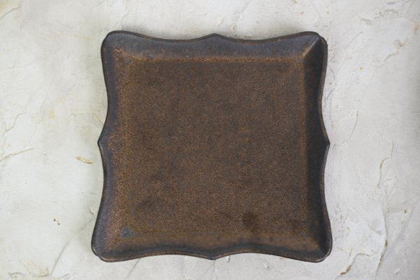 金ゆう 洋正角皿 大（中川雅佳）の画像