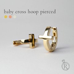 K18 ベイビー クロス フープ ピアス rpacp327023の画像