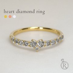 K18 ハートモチーフ ダイヤモンド リング 0.5ct rpg012031874622の画像