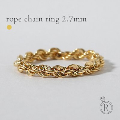 K18 ロープ チェーンリング 2.7mm rpu100122の画像