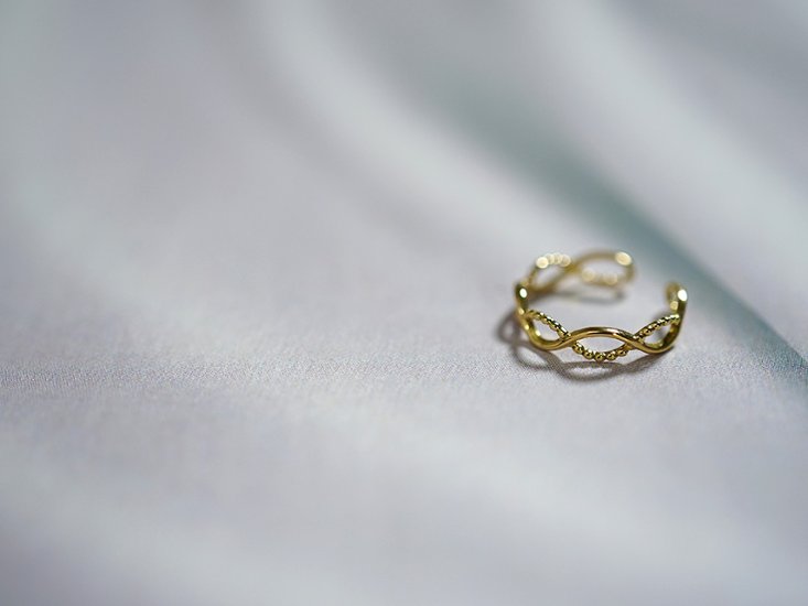 【片耳販売】 K18 ミルグレイン アミメ イヤーカフ rph43716023画像