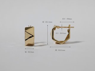 K18 アングラー フープピアス rpakr219023画像