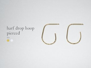 K18 ハーフ ドロップ スタッド ピアス rph43231323画像