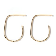 K18 ハーフ ドロップ スタッド ピアス rph43231323画像