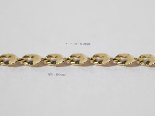 K18 ツイスト エクレア ネックレスチェーン 1.8mm rpu101921画像