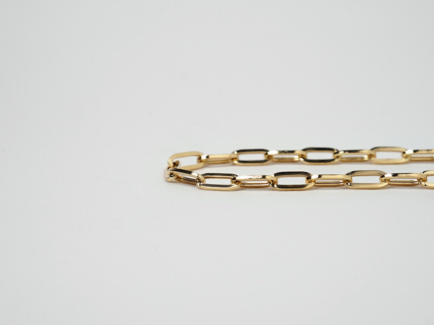 K18 ペーパークリップ チェーン ブレスレット 2.7mm rpu100524｜創作品 