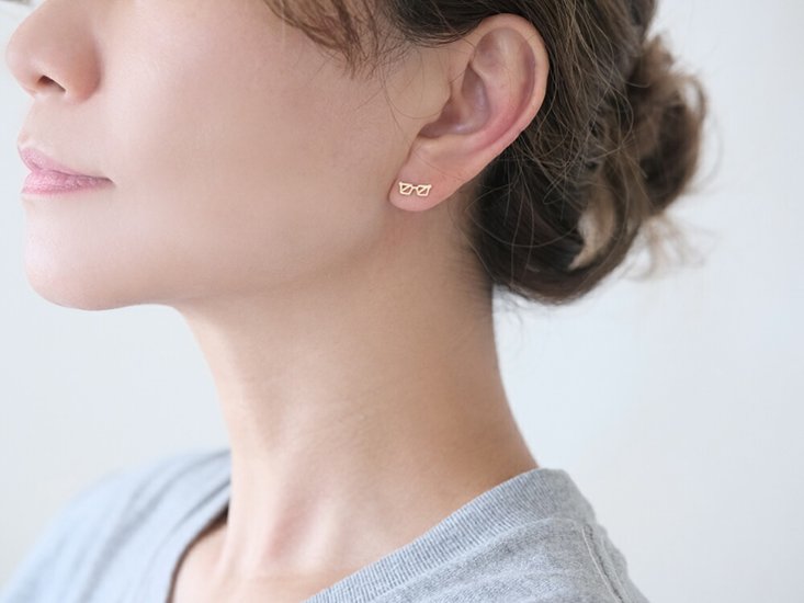 K18 めがね ピアス rph43655923画像