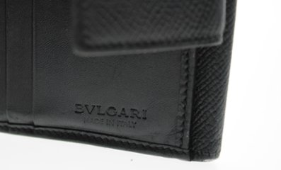 BVLGARI　Wホック財布ブラック画像