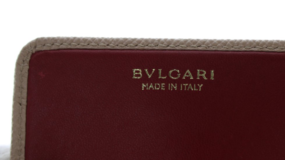 BVLGARI　ジップ長財布ベージュ画像