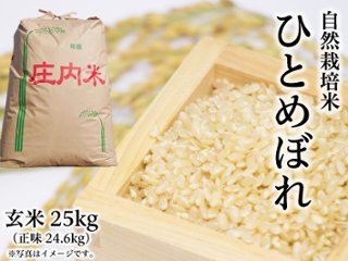 2024年産 新米 自然栽培米《ひとめぼれ：玄米》25kg（正味24.6kg） 100サイズ の画像