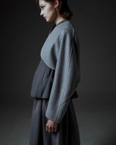 Barbara Wool Cashmere gray画像