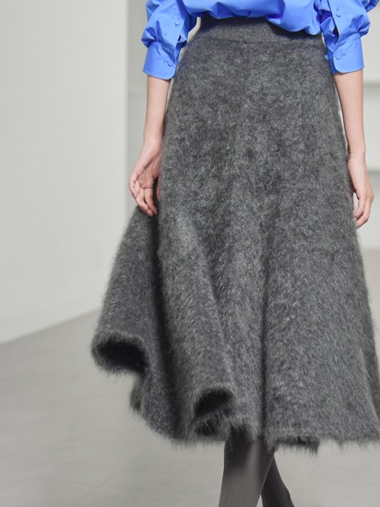 Tate Fur Cashmere Charcoal画像