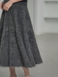 Tate Fur Cashmere Charcoal画像