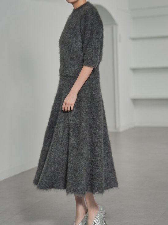Tate Fur Cashmere Charcoal画像