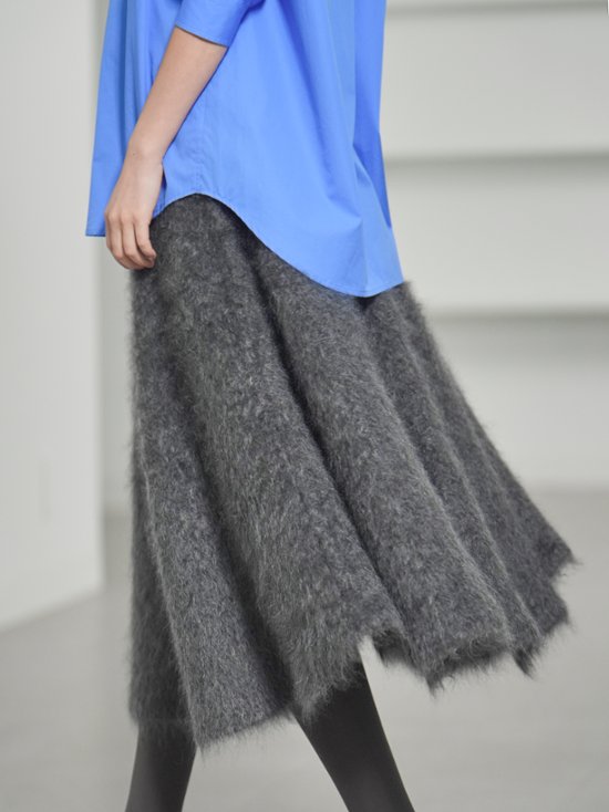 Tate Fur Cashmere Charcoal画像