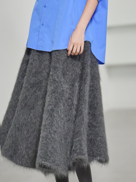 Tate Fur Cashmere Charcoal画像